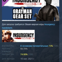 Insurgency: Sandstorm - Gray Man Gear Set DLC STEAM