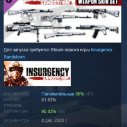 Insurgency: Sandstorm - Whiteout Weapon Skin Set DLC AUTODELIVERY STEAM RUSSIA