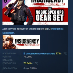Insurgency: Sandstorm - Rogue Spec Ops Gear Set АВТОДОСТАВКА STEAM GLOBAL МГНОВЕННО Л