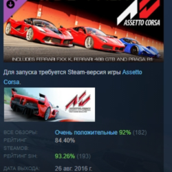 Assetto Corsa - DP6 Tripl3 Pack DLC АВТОДОСТАВКА STEAM РОССИЯ