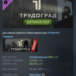 ATOM RPG Trudograd - Supporter Pack DLC АВТОДОСТАВКА STEAM РОССИЯ