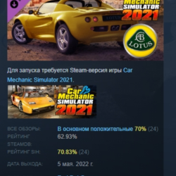 Car Mechanic Simulator 2021 - Lotus Remastered DLC АВТОДОСТАВКА STEAM РОССИЯ