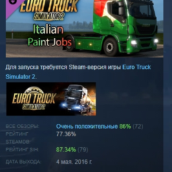 Euro Truck Simulator 2 - Italian Paint Jobs Pack АВТОДОСТАВКА STEAM GLOBAL МГНОВЕННО