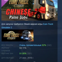 Euro Truck Simulator 2 - Chinese Paint Jobs Pack АВТОДОСТАВКА STEAM GLOBAL МГНОВЕННО