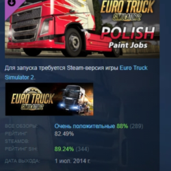 Euro Truck Simulator 2 - Polish Paint Jobs Pack АВТОДОСТАВКА STEAM GLOBAL МГНОВЕННО Л