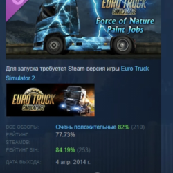 Euro Truck Simulator 2 -Force of Nature Paint Jobs Pack АВТОДОСТАВКА STEAM GLOBAL МГН