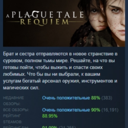 A Plague Tale: Requiem АВТОДОСТАВКА STEAM GLOBAL МГНОВЕННО ЛИЦЕНЗИЯ