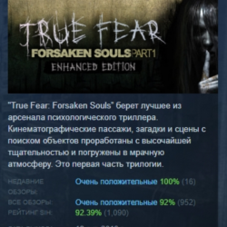True Fear: Forsaken Souls АВТОДОСТАВКА STEAM GLOBAL МГНОВЕННО ЛИЦЕНЗИЯ