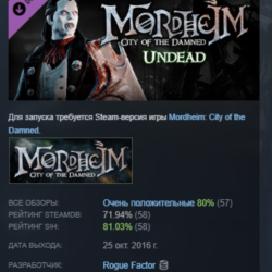 Mordheim: City of the Damned - Undead DLC STEAM РОССИЯ