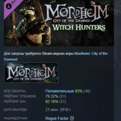 Mordheim: City of the Damned - Witch Hunters DLC STEAM GIFT РОССИЯ