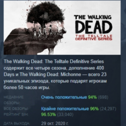 The Walking Dead: The Telltale Definitive Series АВТОДОСТАВКА STEAM GLOBAL МГНОВЕННО