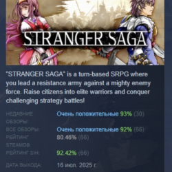 STRANGER SAGA АВТОДОСТАВКА STEAM GLOBAL МГНОВЕННО ЛИЦЕНЗИЯ