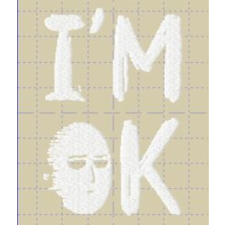 Дизайн машинной вышивки "Сайтама Im OK"