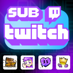 TWITCH SUB | ПОДАРОЧНАЯ ПОДПИСКА | 1-3 УР. | 1 МЕС.