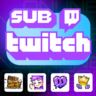 TWITCH SUB | ПОДАРОЧНАЯ ПОДПИСКА | 1-3 УР. | 1 МЕС.