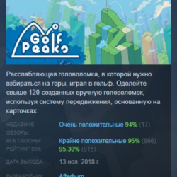 Golf Peaks АВТОДОСТАВКА STEAM GLOBAL МГНОВЕННО ЛИЦЕНЗИЯ