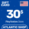 Карта Пополнения PSN 30$ (USD) США
