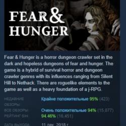 Fear &amp; Hunger - Full Version АВТОДОСТАВКА STEAM GLOBAL МГНОВЕННО ЛИЦЕНЗИЯ
