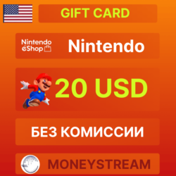 20$ US Nintendo eShop Gift Card (USA)   [Без комиссии]