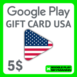 Google Play Gift Card 5$ USD USA     АВТО ВЫДАЧА 24/7