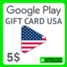 Google Play Gift Card 5$ USD USA     АВТО ВЫДАЧА 24/7
