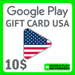 Google Play Gift Card 10$ USD USA     АВТО ВЫДАЧА 24/7