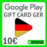 Google Play Gift Card 10€ DE Германия АВТО ВЫДАЧА 24/7