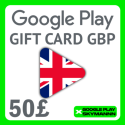 Google Play    Gift Card 50 GBP (UK)  United Kingdom