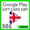 Google Play    Gift Card 50 GBP (UK)  United Kingdom