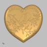 Валентинка «Две птички на сердце» (Модель 3636) STL
