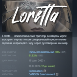 Loretta АВТОДОСТАВКА STEAM GLOBAL МГНОВЕННО ЛИЦЕНЗИЯ