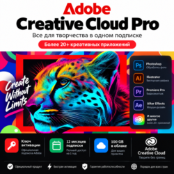 КЛЮЧ ADOBE CREATIVE CLOUD 12 МЕСЯЦЕВ