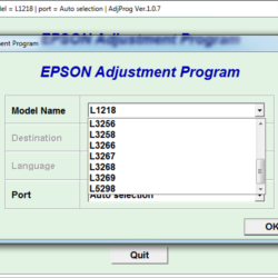 Adjustment program Epson L1218, L1258, L1259, L3218 ...