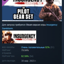 Insurgency: Sandstorm - Pilot Gear Set DLC DLC AUTODELIVERY STEAM РОССИЯ