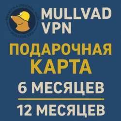 Mullvad VPN - 6 / 12 Месяцев - Код пополнения - АВТО