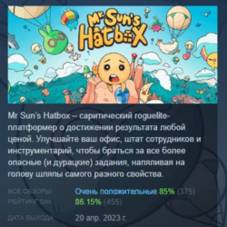 Mr. Sun's Hatbox АВТОДОСТАВКА STEAM GLOBAL МГНОВЕННО ЛИЦЕНЗИЯ