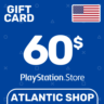 Карта Пополнения PSN 60$ (USD) США