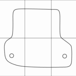 AUDI A3 Sportback 2004-- Лекала автоковриков, вектор