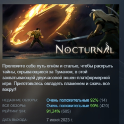 Nocturnal АВТОДОСТАВКА STEAM GLOBAL МГНОВЕННО ЛИЦЕНЗИЯ