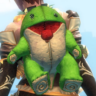 Guild Wars 2 Зеленый плюшевый чехол для рюкзака Quaggan