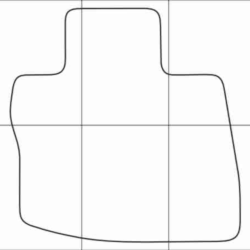 HONDA CIVIC 5D hatch 2006-2012 Лекала автоковриков