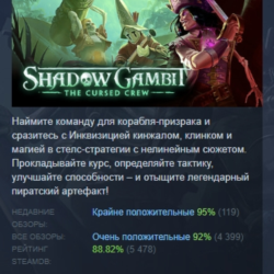 Shadow Gambit: The Cursed Crew АВТОДОСТАВКА STEAM GLOBAL МГНОВЕННО ЛИЦЕНЗИЯ