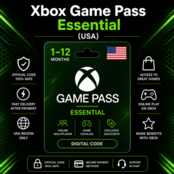 Xbox Game Pass Essential (США) 1–12 месяцев | Код активации Xbox