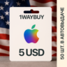 США🍎APPLE iTunes AppStore 5$🍎Подарочная карта оплаты