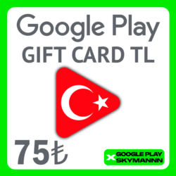 GOOGLE PLAY GIFT CARD 75 TL ТУРЦИЯ АВТО ВЫДАЧА 24/7