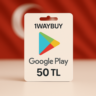 ТУРЦИЯ🪁ГУГЛ ПЛЕЙ 50 TL🪁Подарочная карта код оплаты