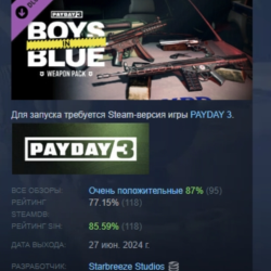PAYDAY 3: Boys in Blue Weapon Pack DLC АВТОДОСТАВКА STEAM РОССИЯ