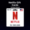 Netflix Gift Cards (США) 15–100 USD | Коды пополнения