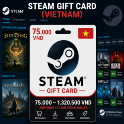 Steam Gift Card (Вьетнам) 75 000–1 320 500 VND | Код пополнения Steam