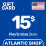Карта Пополнения PSN 15$ (USD) США